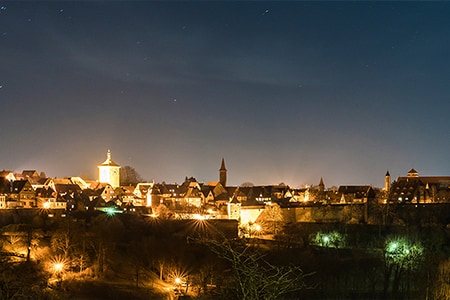 Rothenburg o. d. T.  bei Nacht 